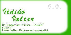 ildiko valter business card